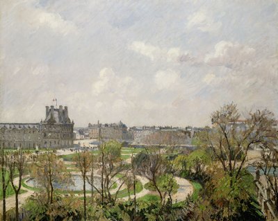Jardin des Tuileries, mattina di primavera da Camille Jacob Pissarro