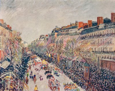 La Mi-Careme sui Boulevards da Camille Jacob Pissarro