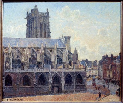 La chiesa di San Giacomo a Dieppe da Camille Jacob Pissarro