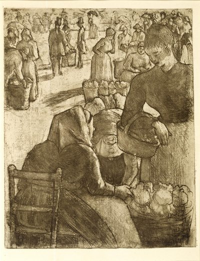Mercato ortofrutticolo di Pontoise da Camille Pissarro
