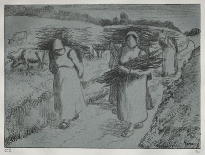 Contadini che trasportano fascine da Camille Pissarro