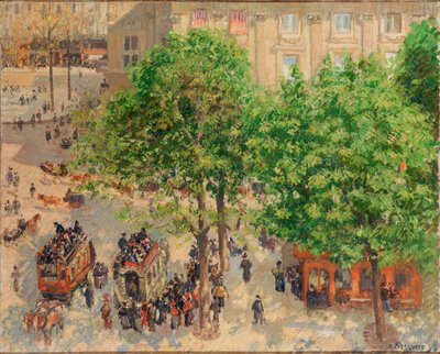 Place du Théâtre-Français, Primavera da Camille Pissarro