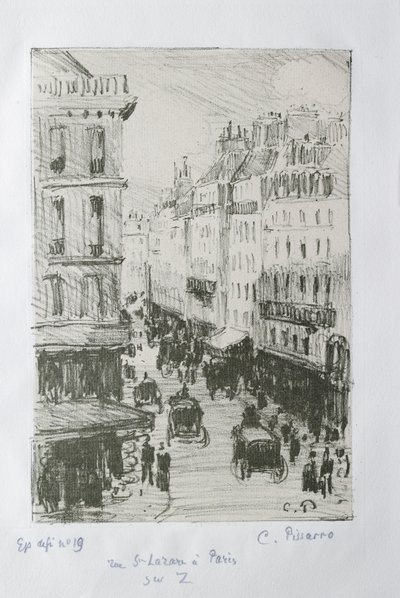 Rue Saint-Lazare, Parigi, 1897 da Camille Pissarro