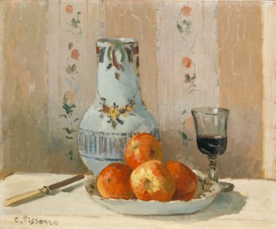 Natura morta con mele e brocca, 1872 da Camille Jacob Pissarro