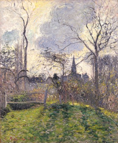 La torre campanaria di Bazincourt da Camille Pissarro