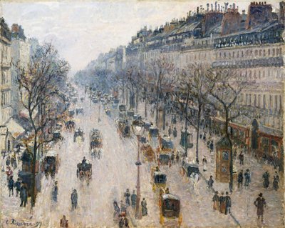 Il Boulevard Montmartre in una mattina d
