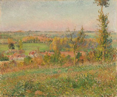 Le colline di Thierceville viste dalla strada di campagna, dintorni di Eragny, 1884 da Camille Jacob Pissarro