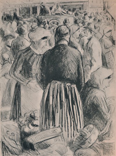 Il mercato a Pontoise, 1895 da Camille Jacob Pissarro
