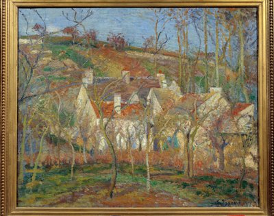 I Tetti Rossi, angolo del villaggio, inverno da Camille Pissarro