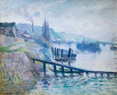 La collina di Santa Caterina a Rouen da Camille Pissarro