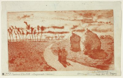 Crepuscolo con covoni di fieno da Camille Pissarro