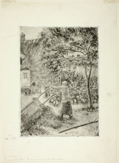 Donna che svuota una carriola da Camille Pissarro