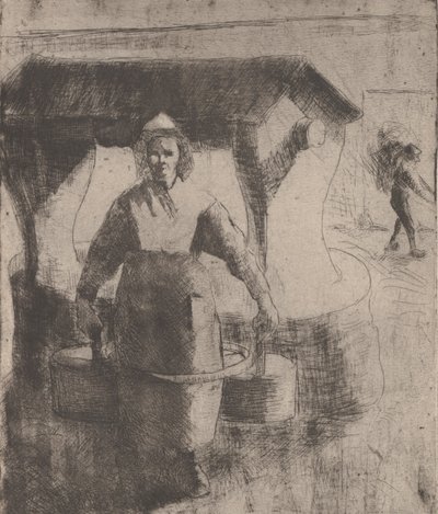 Donna al pozzo da Camille Pissarro