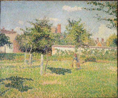 Donna in un prato a Eragny (o Sole di primavera nel prato di Eragny) da Camille Jacob Pissarro