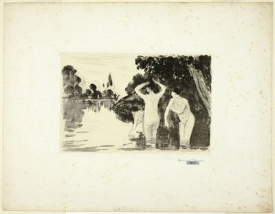 Donne che fanno il bagno: Giorno da Camille Pissarro
