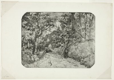 Viale boscoso a Pontoise da Camille Pissarro