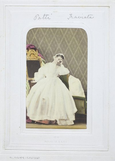 Adelina Patti, Traviata, 1860-69 da Camille Silvy