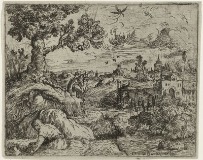 Paesaggio con cielo nuvoloso da Camillo Berlinghieri