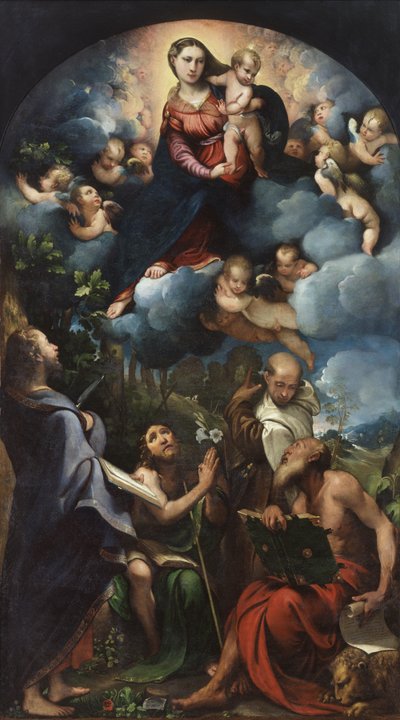 Madonna col Bambino in gloria con San Bartolomeo, San Giovanni Battista, Sant
