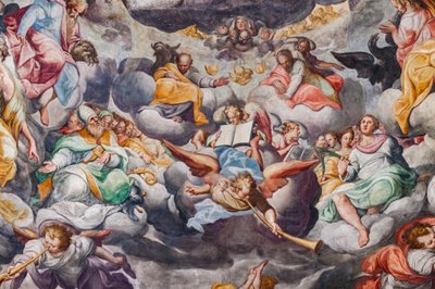 Angeli che suonano musica (dettaglio) da Camillo Procaccini