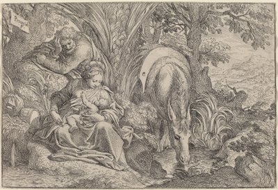 Il riposo durante la fuga in Egitto da Camillo Procaccini