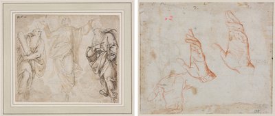 La Trasfigurazione (recto); Studio di mani (verso) da Camillo Procaccini