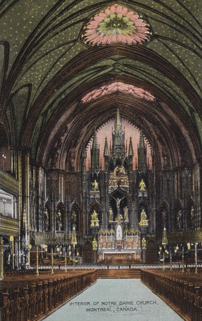 Interno della chiesa di Notre Dame, Montreal, Canada (foto) da Canadian Photographer