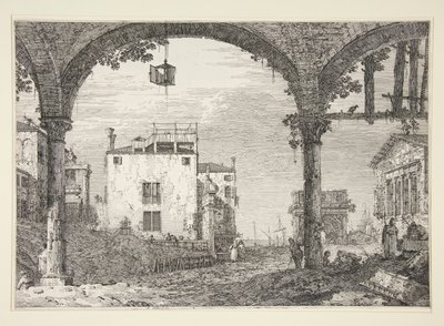 Il portico con la lanterna, dalla serie Vedute da Canaletto (Giovanni Antonio Canal)