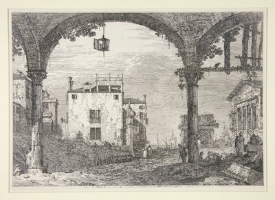 Il Portico con la Lanterna, dalla serie Vedute da Canaletto (Giovanni Antonio Canal)
