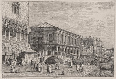 Le Prigioni. V. (La Prigione, Venezia), dalla serie Vedute da Canaletto (Giovanni Antonio Canal)