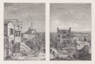 La Casa con il Peristilio, dalla serie Vedute da Canaletto (Giovanni Antonio Canal)