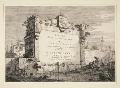 Tavola del titolo, dalla serie Vedute da Canaletto (Giovanni Antonio Canal)