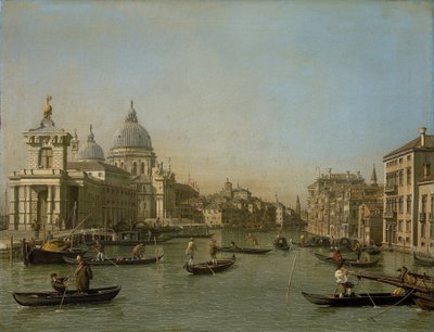 Ingresso al Canal Grande vicino alla Punta della Dogana e Santa Maria della Salute da Canaletto (workshop of)