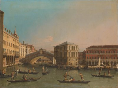 Il Canal Grande con il Ponte di Rialto e il Fondaco dei Tedeschi da Canaletto (workshop of)