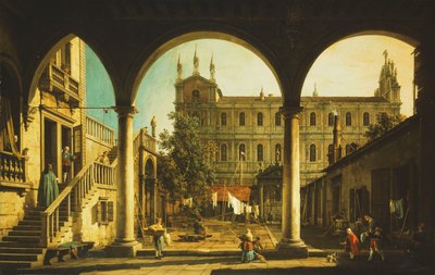 Un capriccio della Scuola di San Marco, Venezia, dal Palazzo Grifalconi-Loredan da Giovanni Antonio Canal