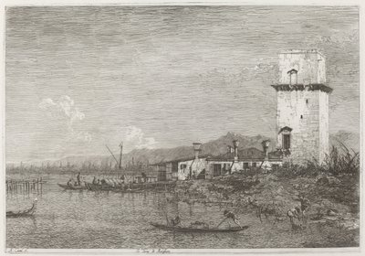 La Torre di Malghera, c. 1735-1746 da Canaletto