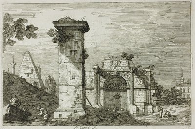 Paesaggio con Monumenti in Rovina, da Vedute da Canaletto