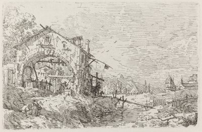 Paesaggio con Donna al Pozzo da Canaletto