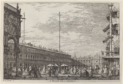 Le Procuratie nuove e S. Ziminian V., c. 1735-1746 da Canaletto