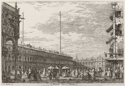 Le Procuratie nuove e S. Ziminian V. [in alto a destra], c. 1735-1746 da Canaletto