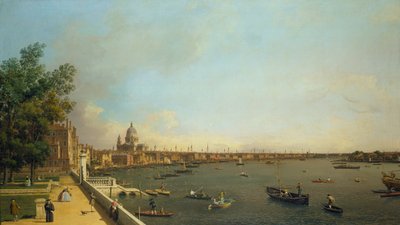 Londra: Il Tamigi dalla Somerset House Terrace verso la City da Canaletto