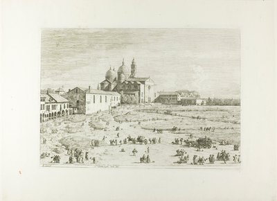 S. Giustina in prà della Vale, da Vedute da Canaletto