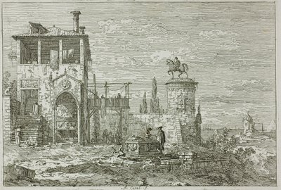 Il monumento equestre, da Vedute da Canaletto