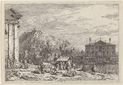 Il mercato a Dolo, c. 1735-1746 da Canaletto