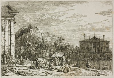 Il mercato a Dolo, da Vedute da Canaletto