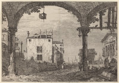 Il portico con la lanterna, c. 1735-1746 da Canaletto