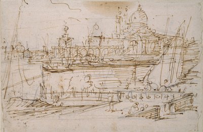 Venezia: La Dogana e S. Maria della Salute dal Molo di Terranova, metà XVIII secolo da Canaletto