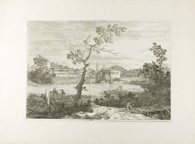 Veduta di una città su una riva del fiume, da Vedute da Canaletto