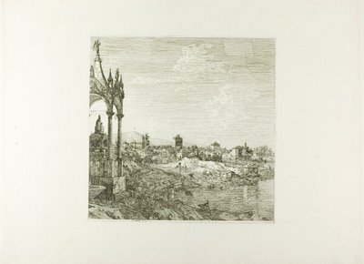 Veduta di una città con tomba vescovile, da Vedute da Canaletto