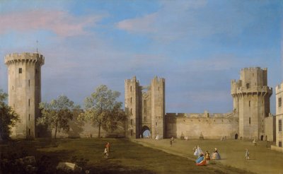 Castello di Warwick, fronte est dal cortile esterno da Giovanni Antonio Canal